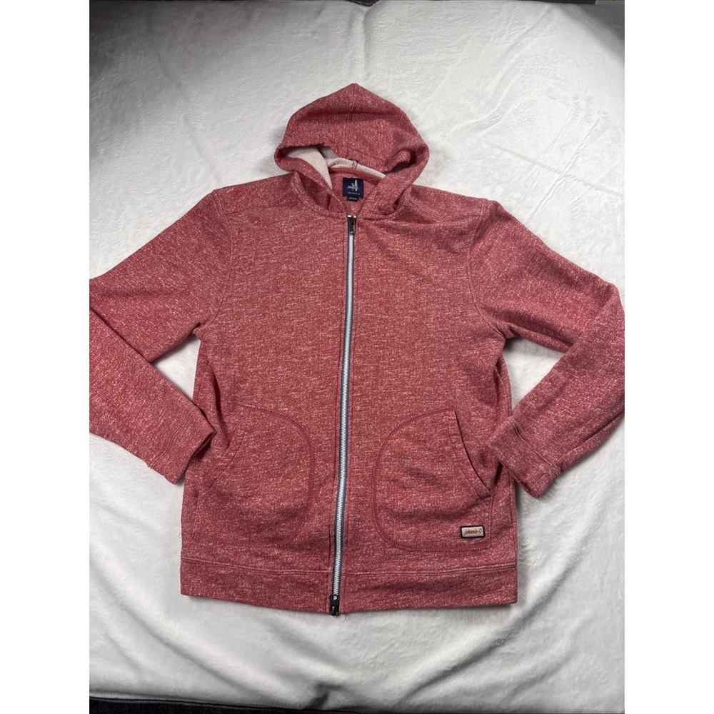 Johnnie-O Men’s McCabe Zipper Hooded Sweatshirt Size Medium Malibu Red